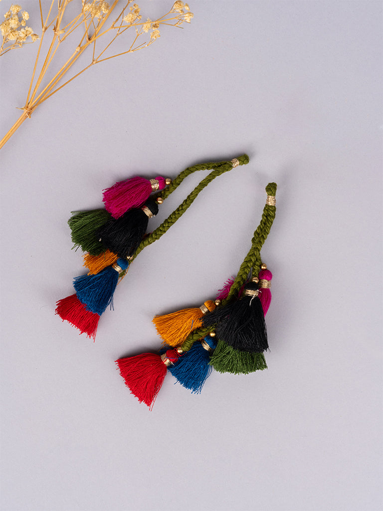 Green Dori With Mul Tassels