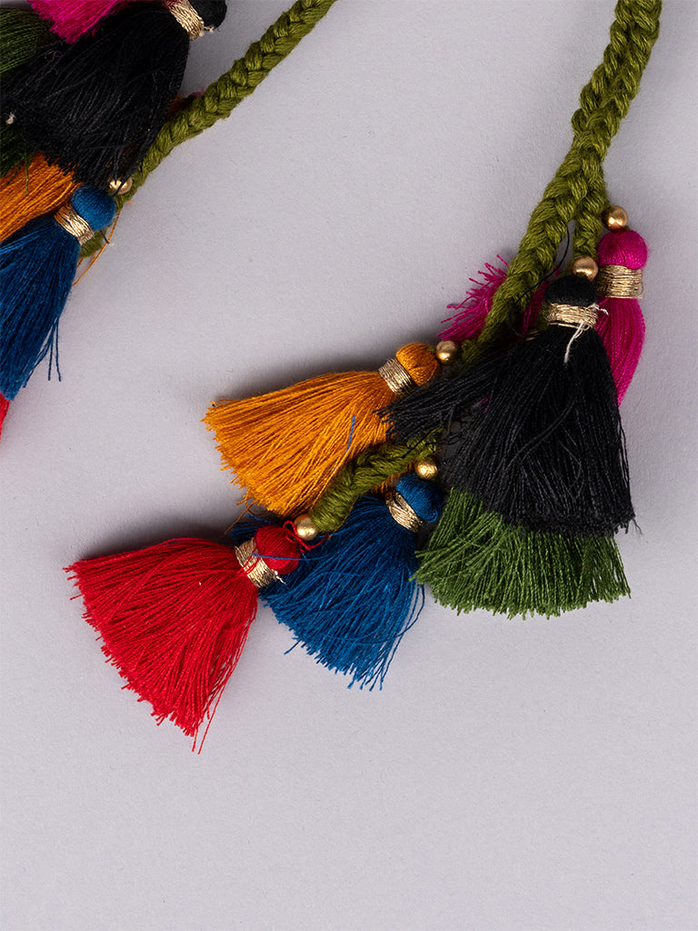 Green Dori With Mul Tassels