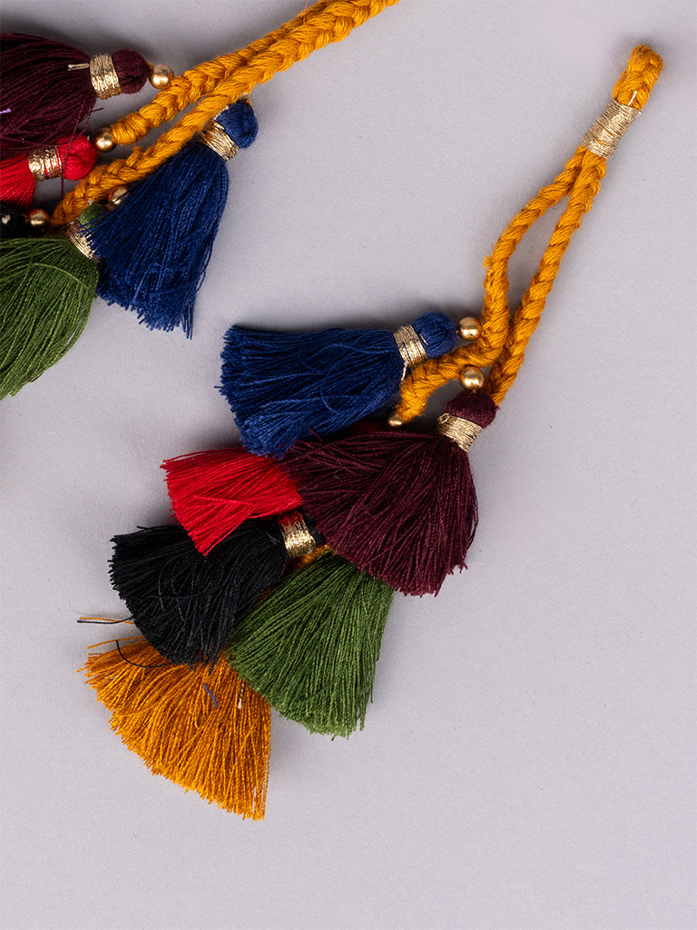 Mustard Dori With Mul Tassels