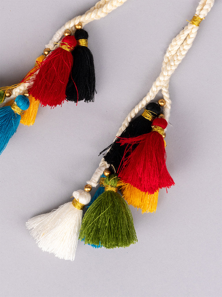 Ivory Dori With Mul Tassels