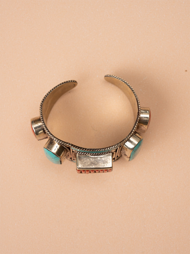 Oxidised Afghani Stone Bangle