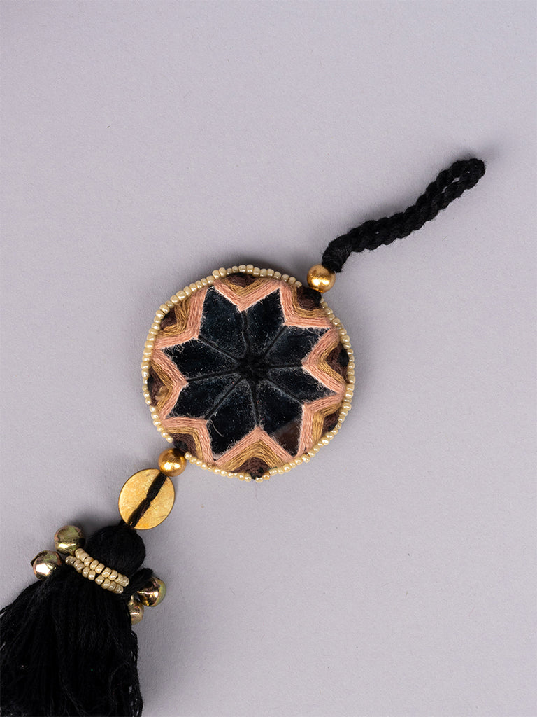Black Mirror Hanging Beads Tassels