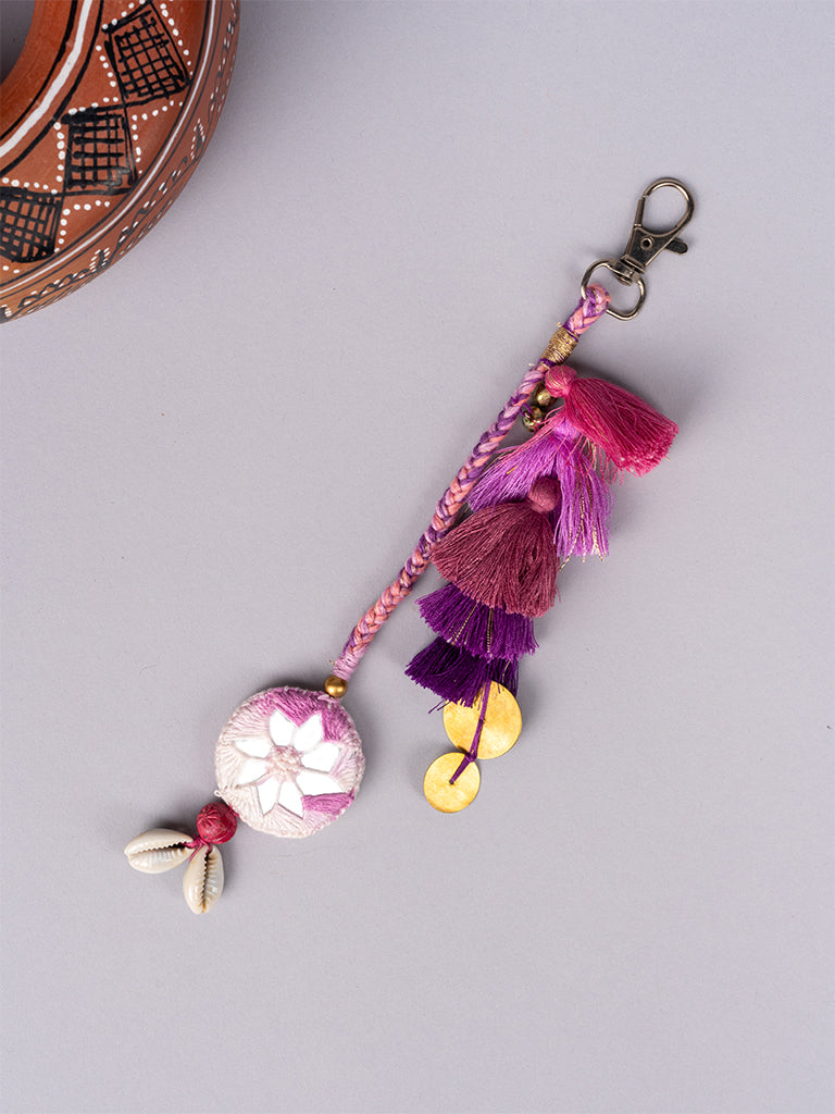 Purple Karodiya Tassel Keychain