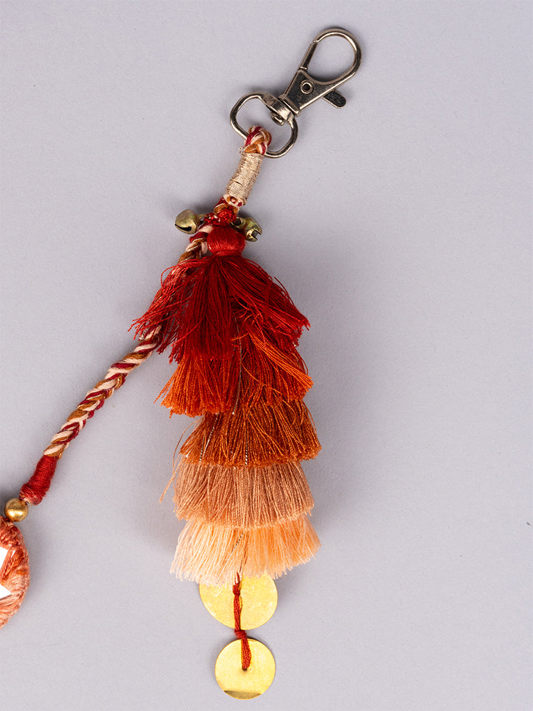 Peach Karodiya Tassel Keychain