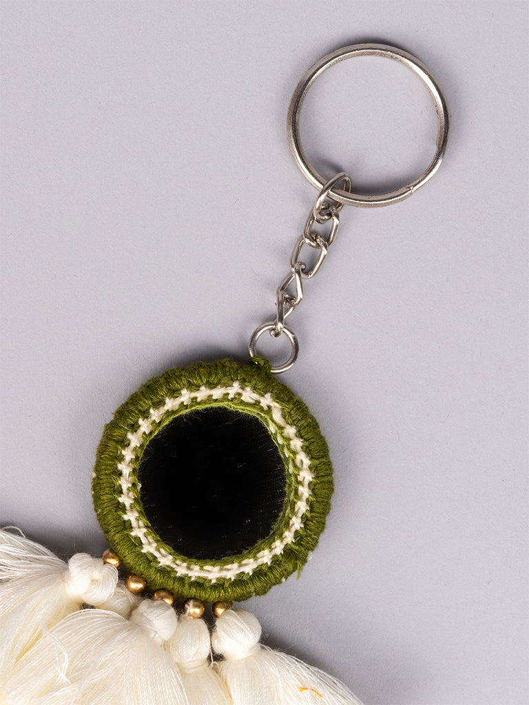 Orange & Green Tassel Keychains