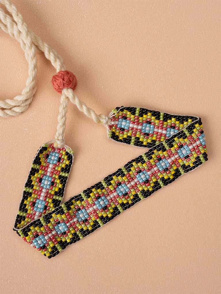 Braided thread beads choker