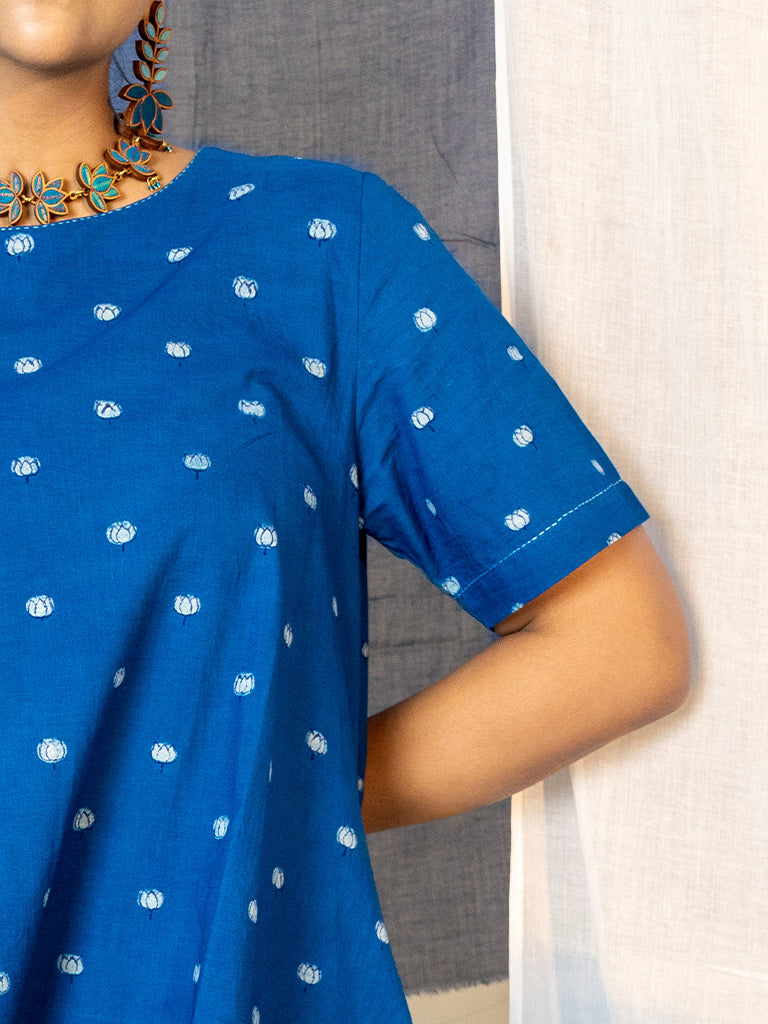 All-Over Block Print and Polka Dots Co-ord Set