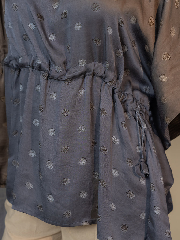 Drawstring short kaftan