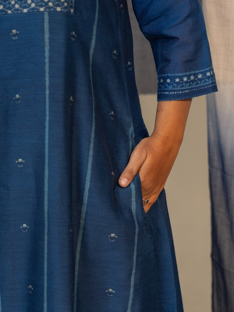 Block Printed Yoke Kurta