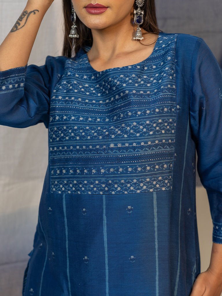 Block Printed Yoke Kurta