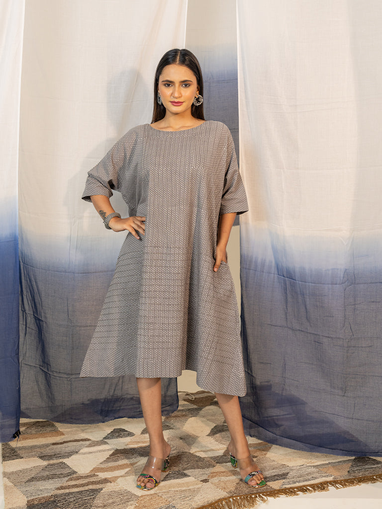 Dress With Block Print