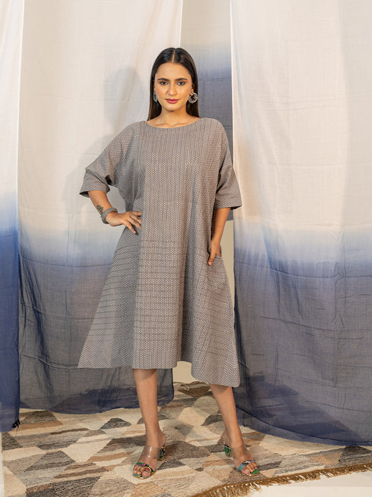 Dress With Block Print