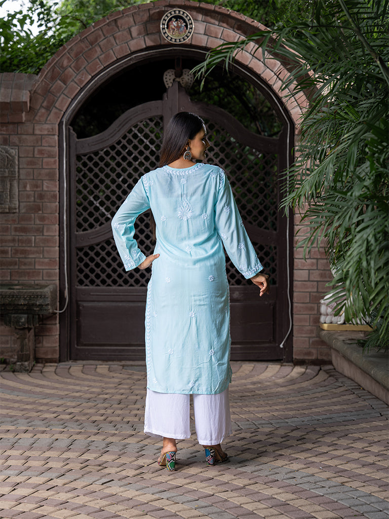 Straight-Cut Chikankari Kurta