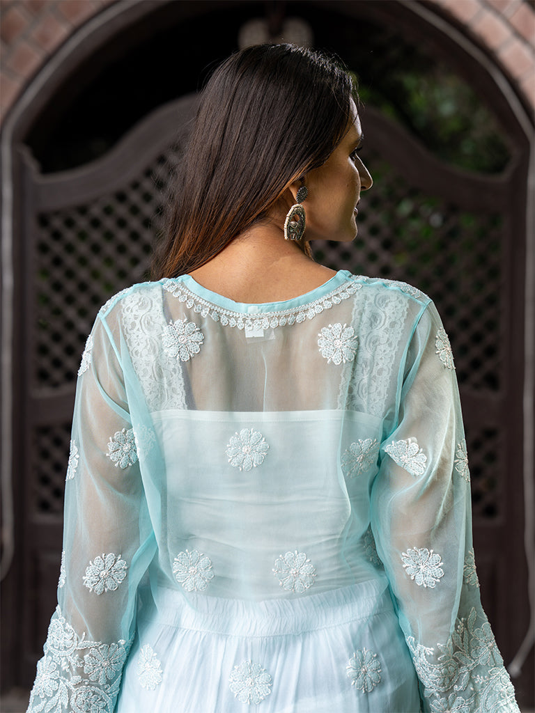 Georgette Chikankari Kurta