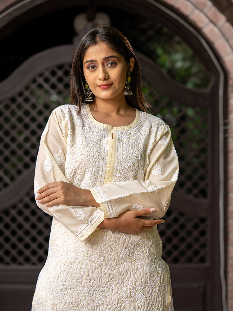 All-Over Chikankari Embroidered Kurta