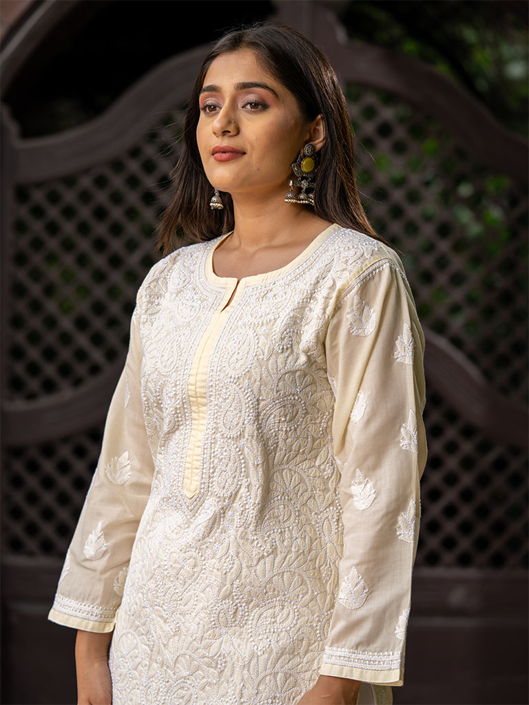 All-Over Chikankari Embroidered Kurta