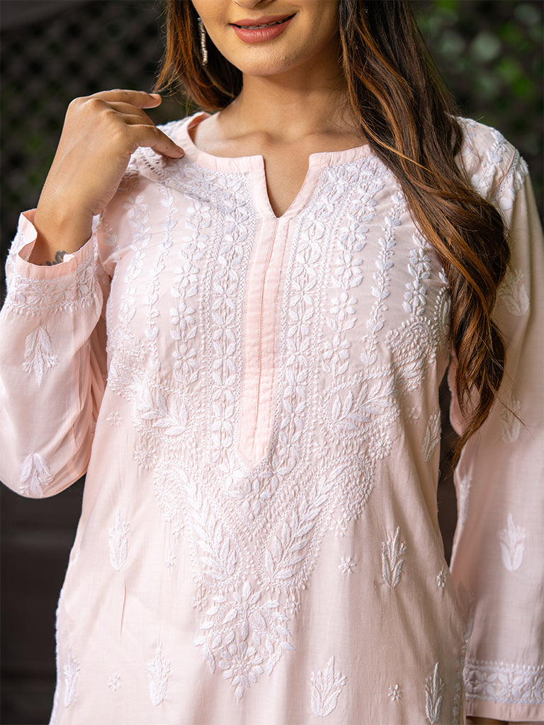 Chikankari Yoke Long Kurta
