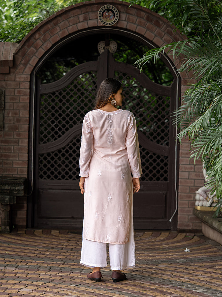 Chikankari Yoke Long Kurta