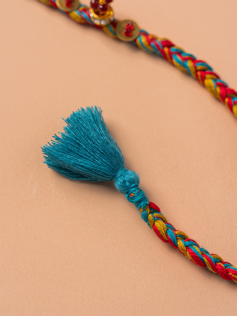 Multi Brass Thread Rakhi