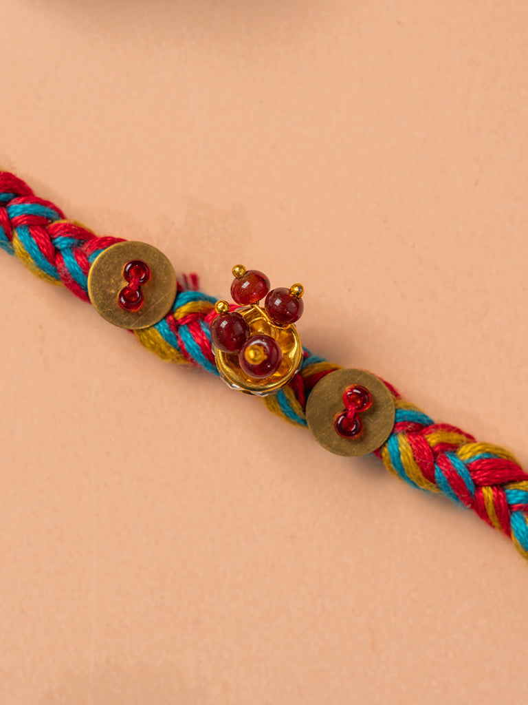 Multi Brass Thread Rakhi