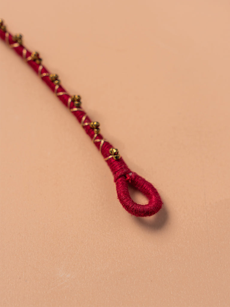 Zardosi Maroon Bracelet Rakhi