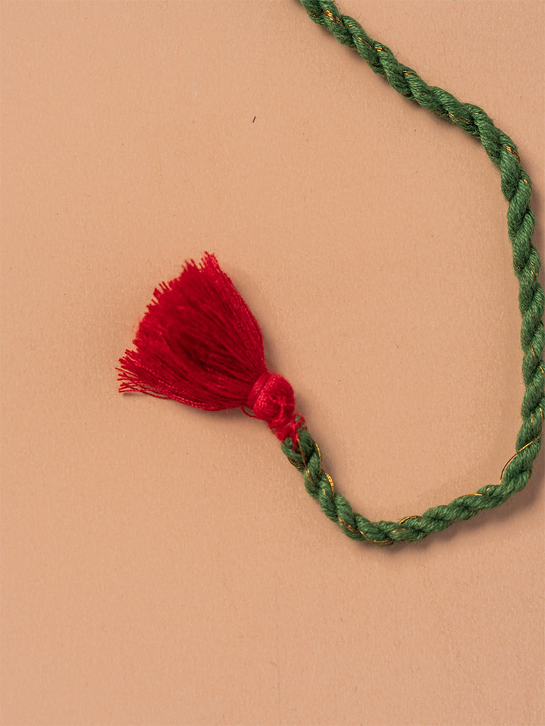 Mandala Brass Floral Rakhi