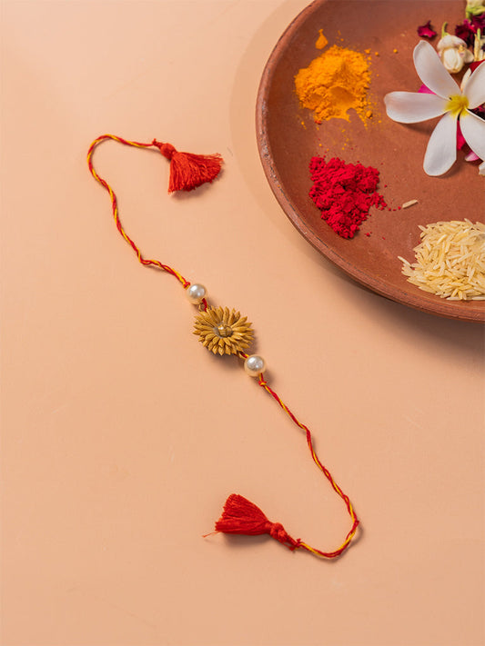 Floral Wheat Bamboo Rakhi