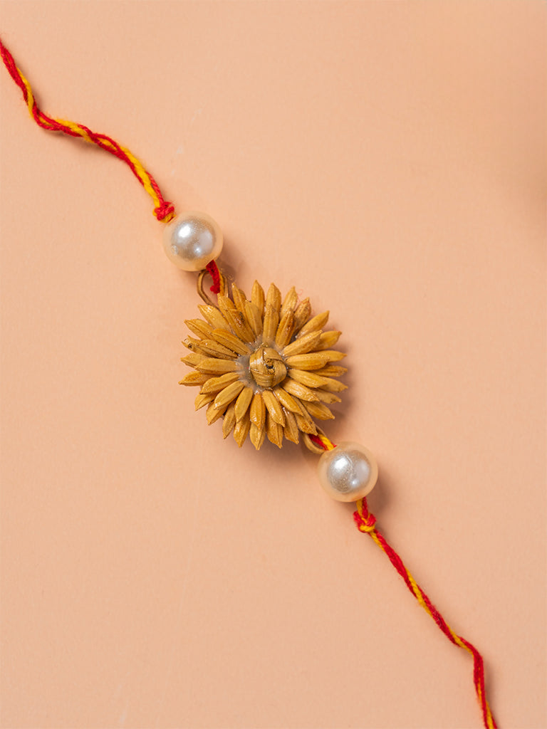Floral Wheat Bamboo Rakhi