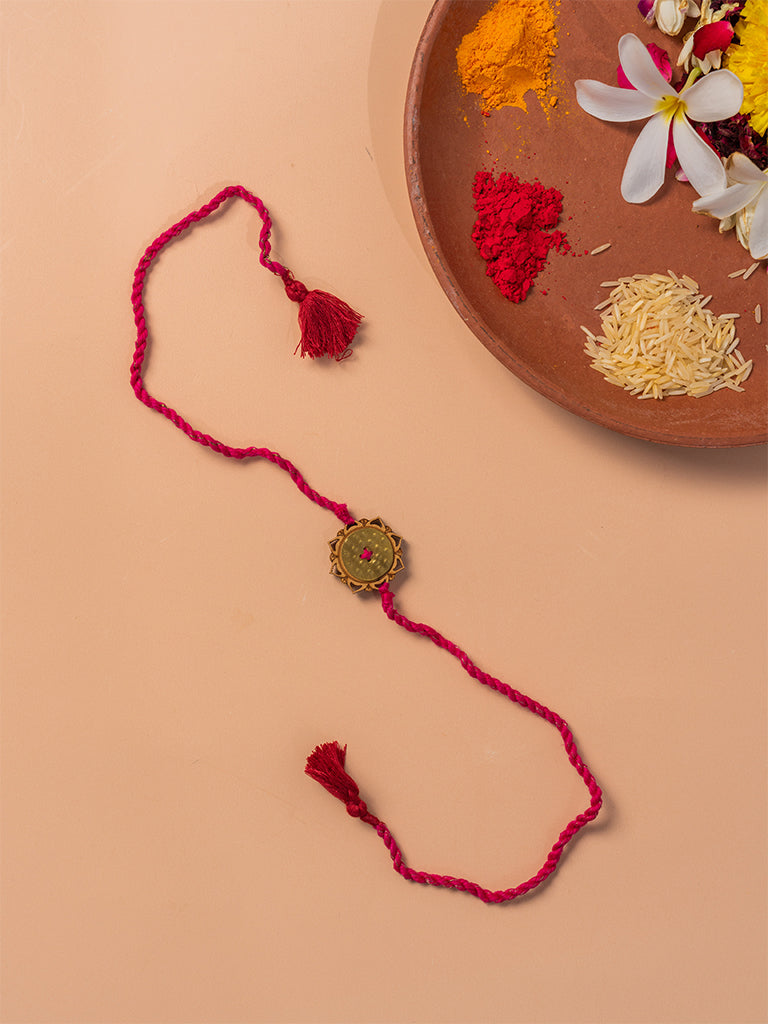 Pink Floral Mandala Rakhi