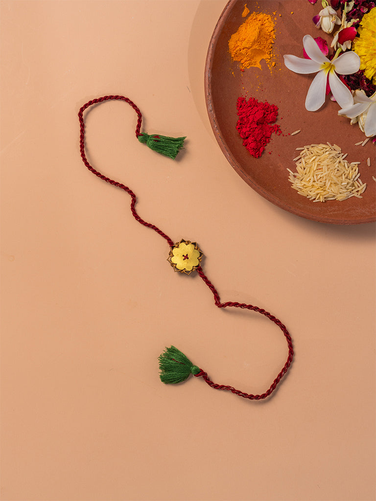 Wooden Brass Rakhi