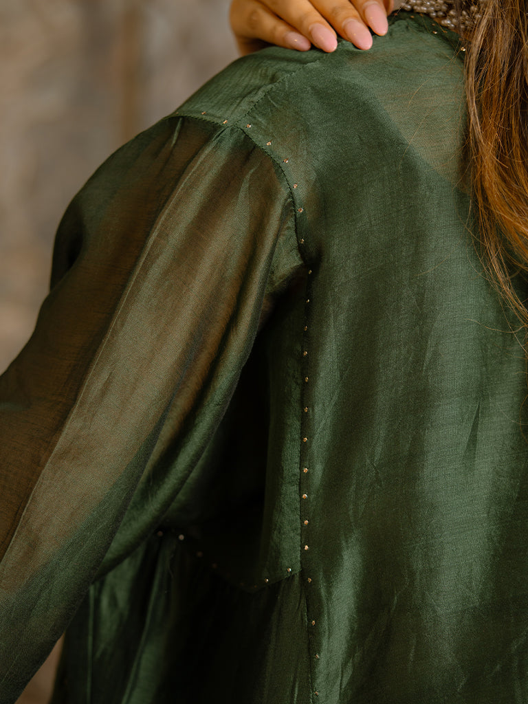 Two-shaded Badla Work Kurta