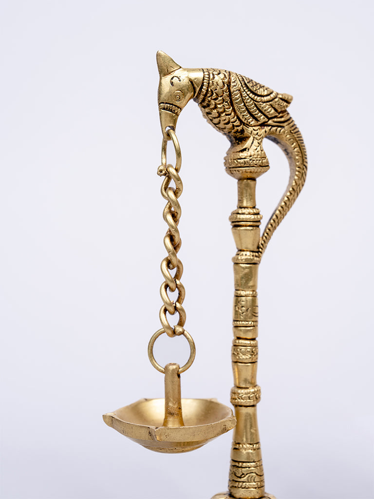 Table Lamp With Hanging Diya Pair