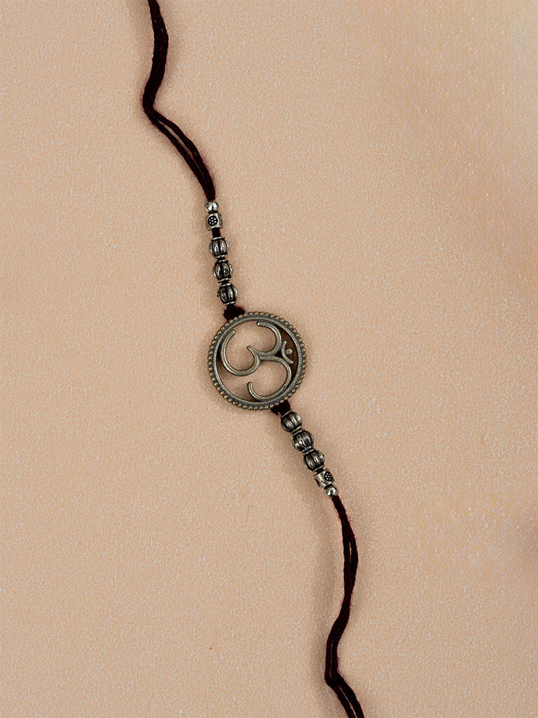 Om Oxidised Metal Rakhi