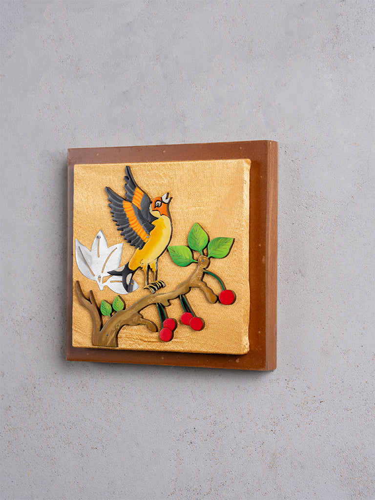 Bird With Cherries Wall Frame