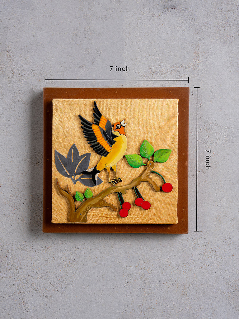Raven With Cherries Wall Frame