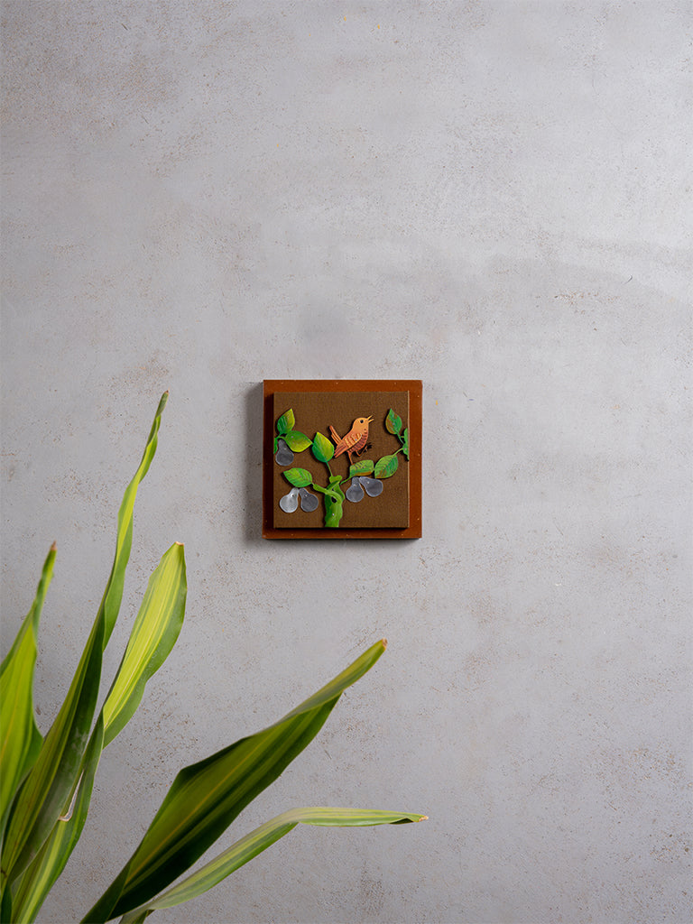 Bird With Pears Wall Frame