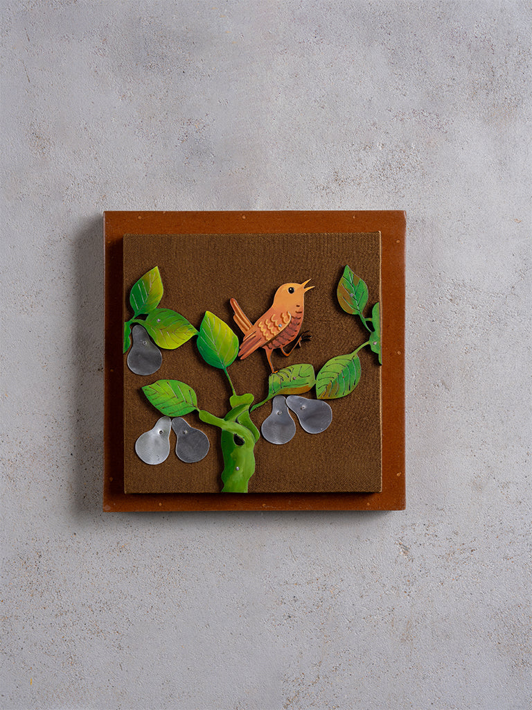 Bird With Pears Wall Frame