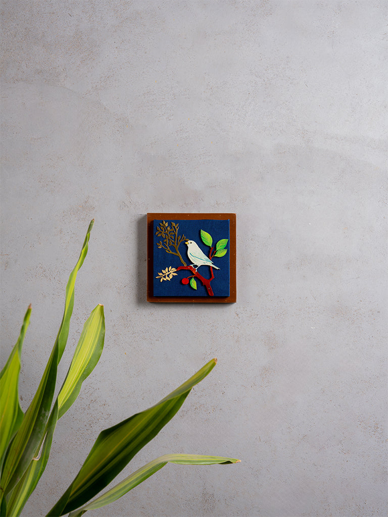 Handpainted Bird Wall Frame