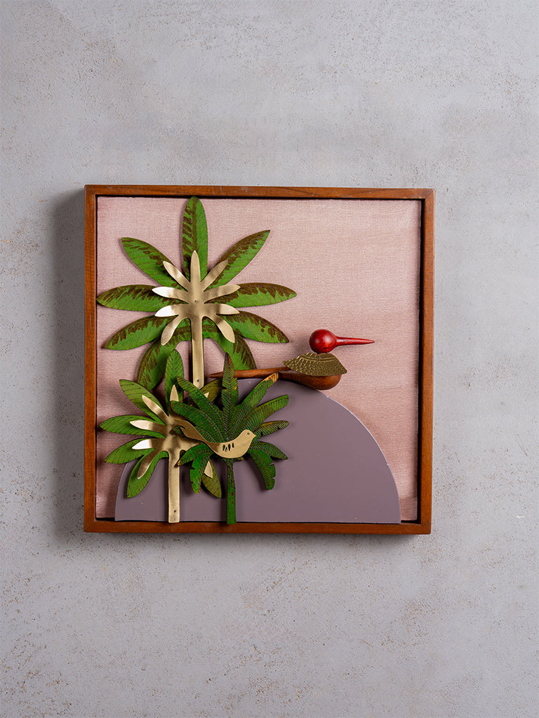 Wooden Bird Wall Frame