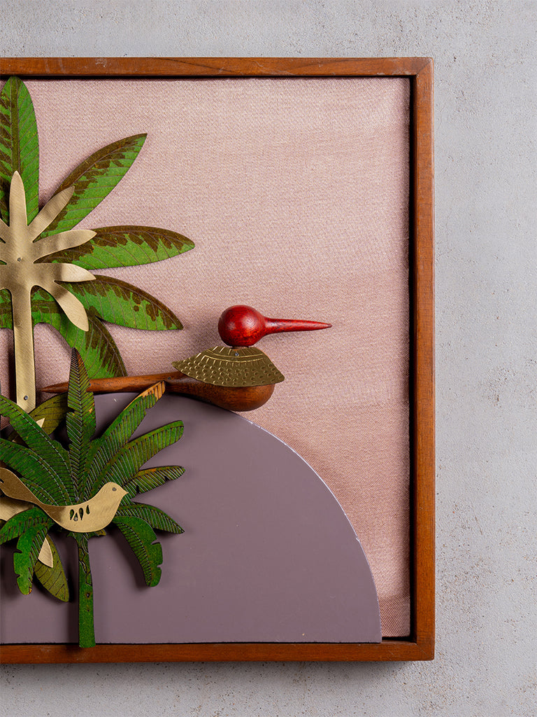 Wooden Bird Wall Frame