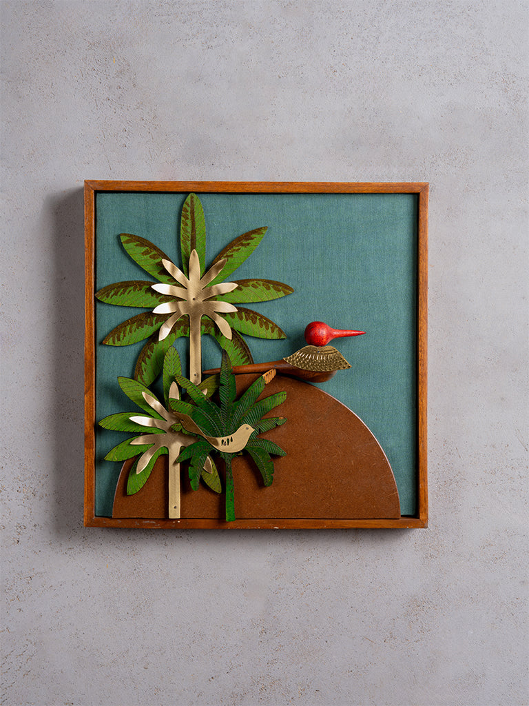 Wooden Bird Wall Frame