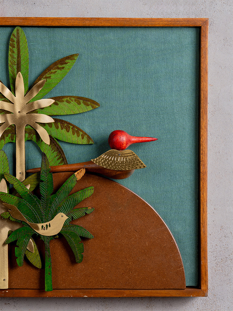 Wooden Bird Wall Frame