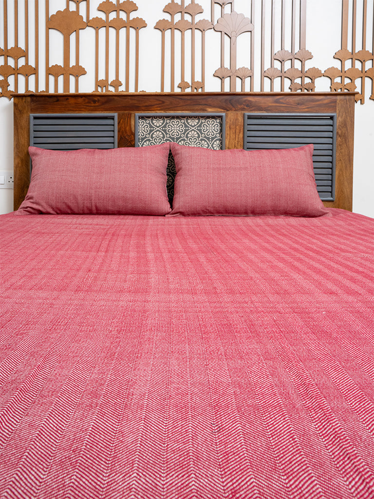 Handwoven Herringbone Bedsheet Set