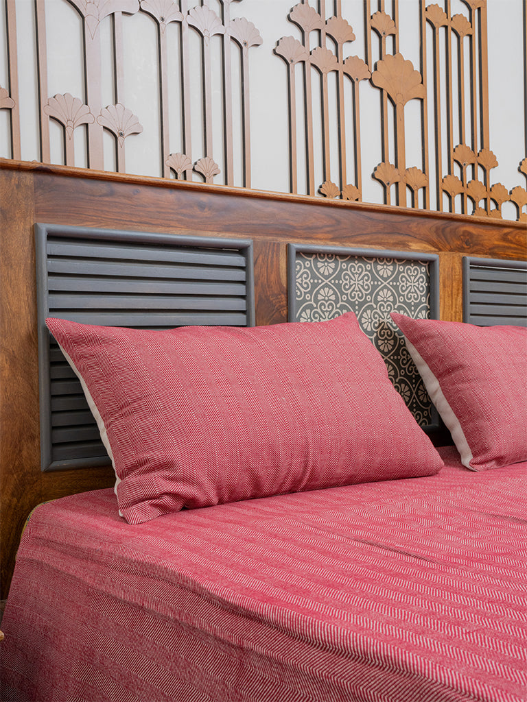 Handwoven Herringbone Bedsheet Set