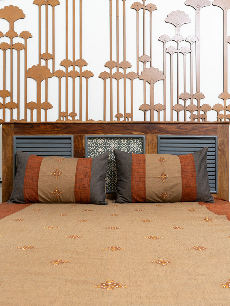Timeless Aari Work Bedsheet Set