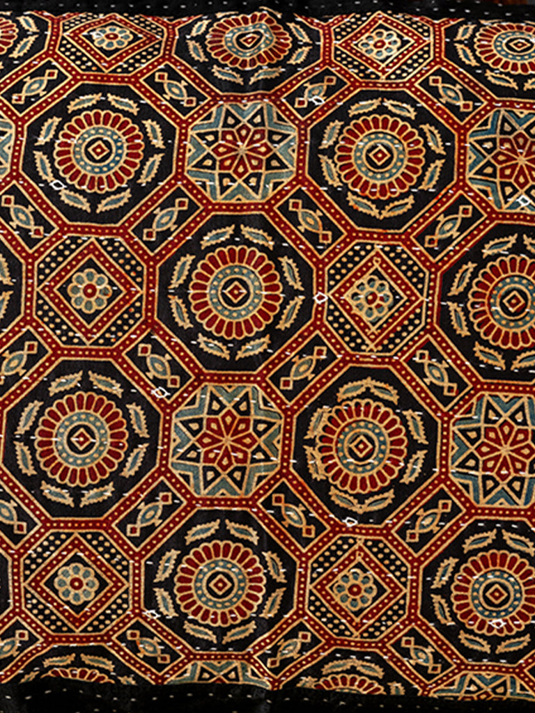 Hand-Embroidered Kantha Pillow Cover