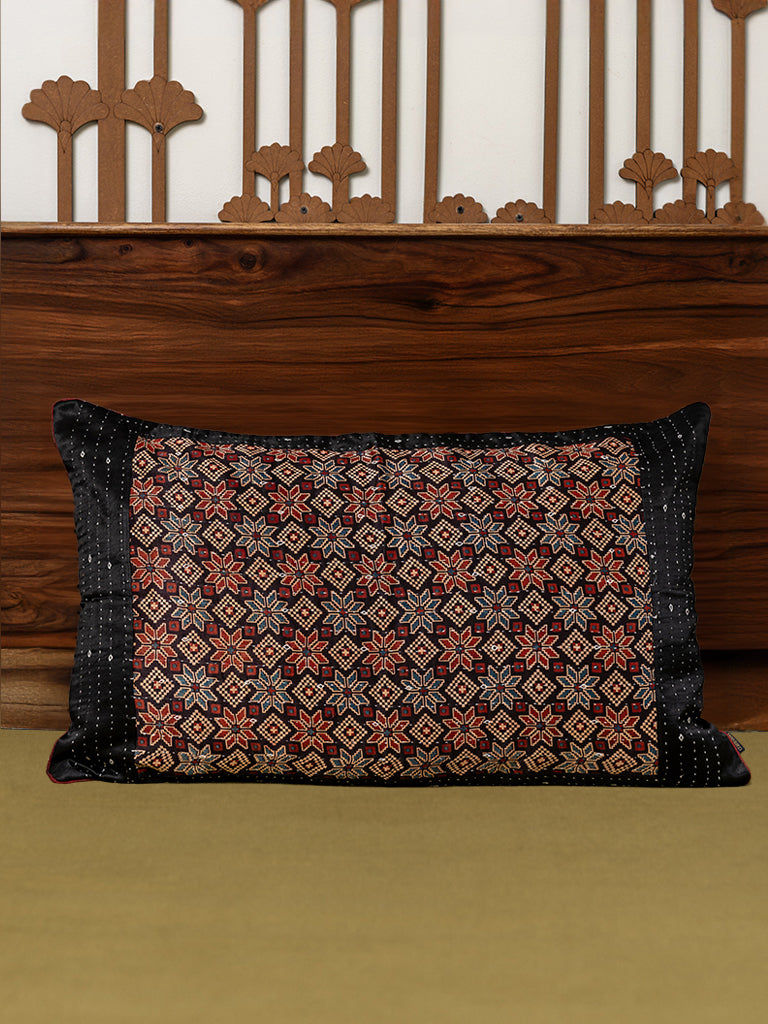 Red Ajarkh Pillow Cover