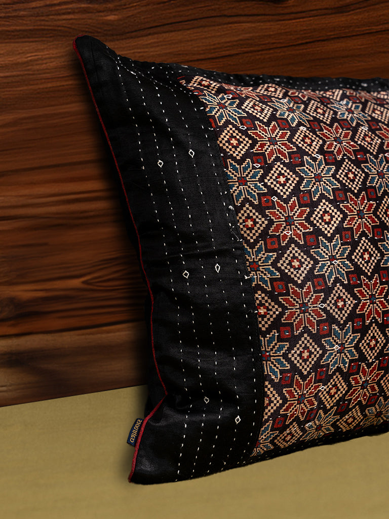 Red Ajarkh Pillow Cover