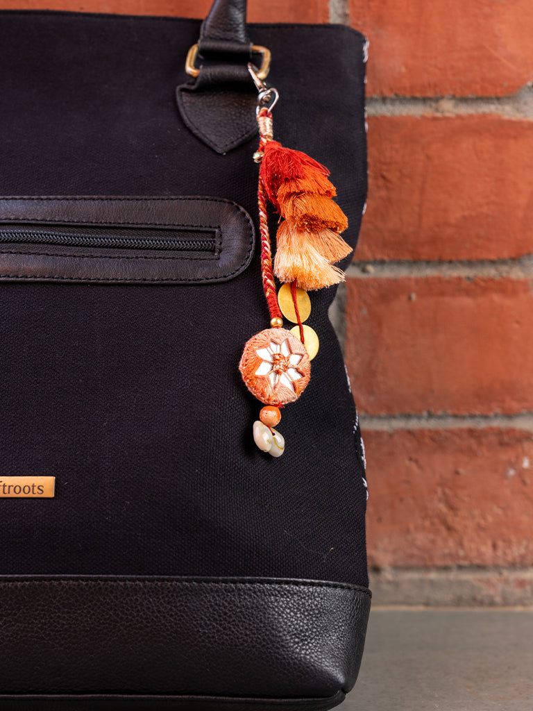 Peach Karodiya Tassel Keychain