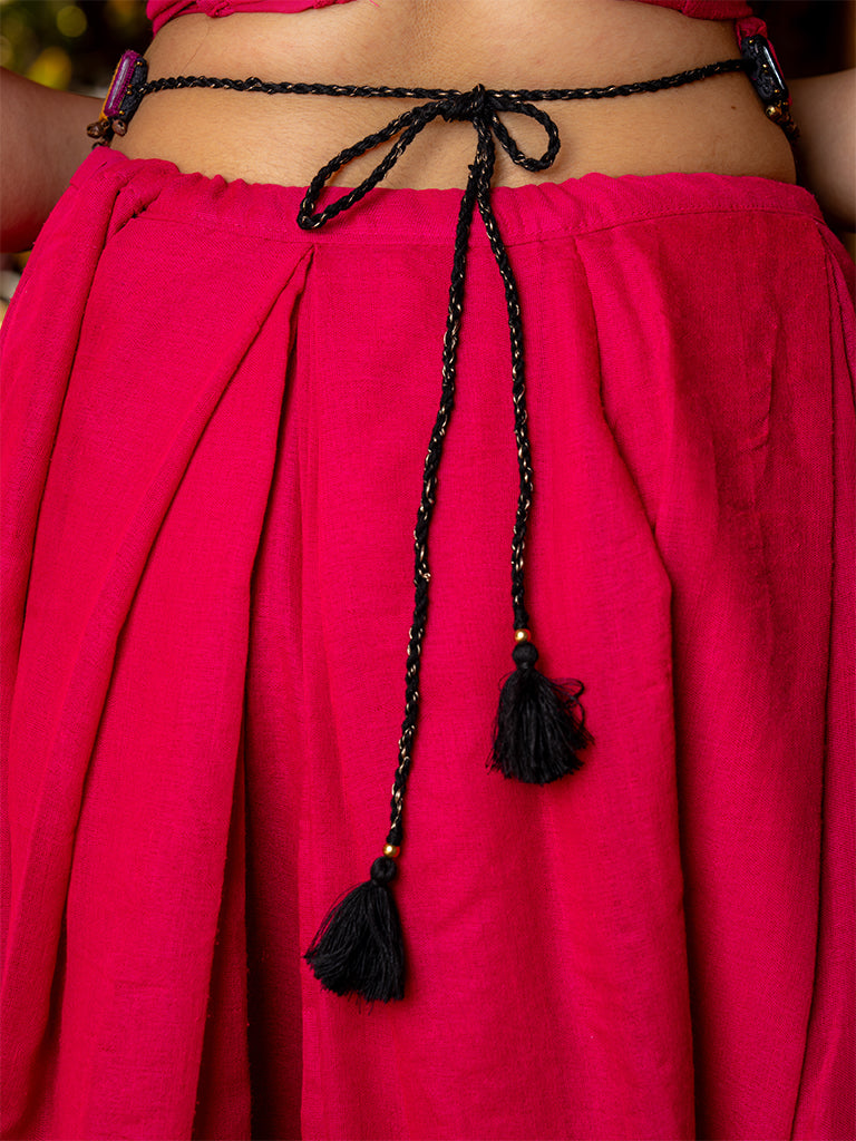 Black Rectangular Mirror Waist Belt
